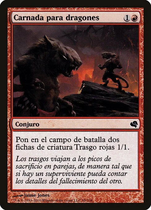 Dragon Fodder, carta Magic di tipo Sorcery illustrata da Jaime Jones