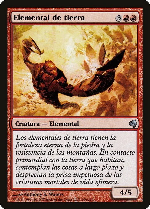 Earth Elemental, carta Magic di tipo Creature — Elemental illustrata da Anthony S. Waters
