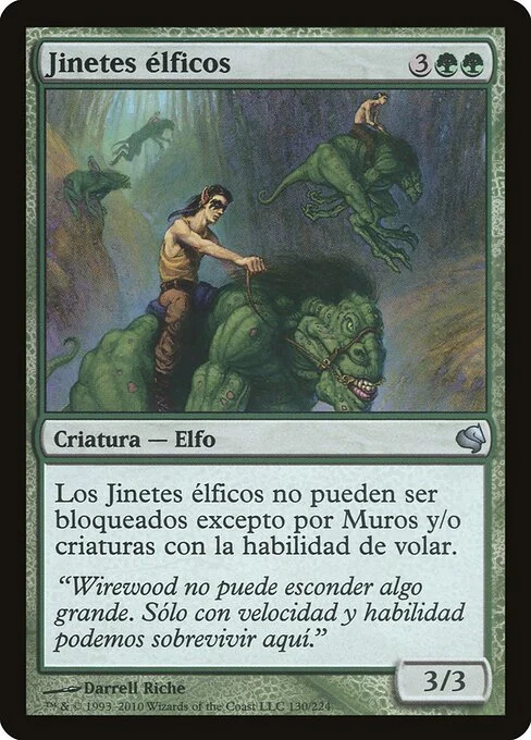 Elven Riders, carta Magic di tipo Creature — Elf illustrata da Darrell Riche
