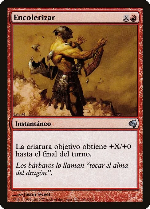 Enrage, carta Magic di tipo Instant illustrata da Justin Sweet