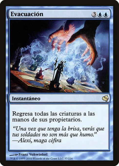Evacuation, carta Magic di tipo Instant illustrata da Franz Vohwinkel