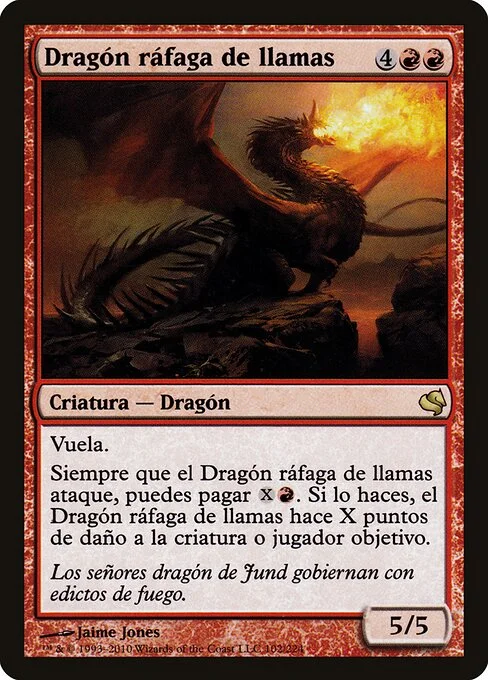 Flameblast Dragon, carta Magic di tipo Creature — Dragon illustrata da Jaime Jones
