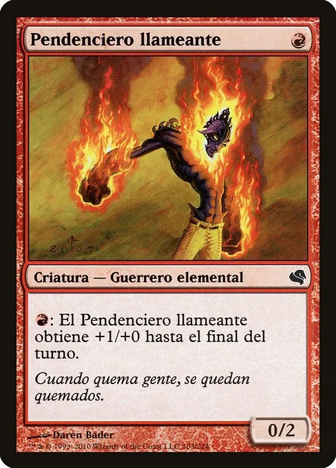 Flamekin Brawler, carta Magic di tipo Creature — Elemental Warrior illustrata da Daren Bader