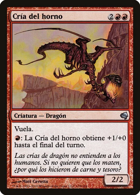 Furnace Whelp, carta Magic di tipo Creature — Dragon illustrata da Matt Cavotta