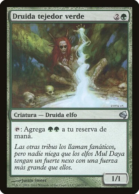 Greenweaver Druid, carta Magic di tipo Creature — Elf Druid illustrata da Justin Sweet