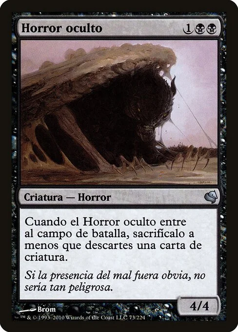 Hidden Horror, carta Magic di tipo Creature — Horror illustrata da Brom