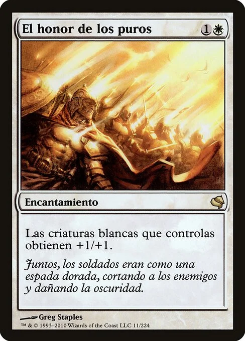 Honor of the Pure, carta Magic di tipo Enchantment illustrata da Greg Staples