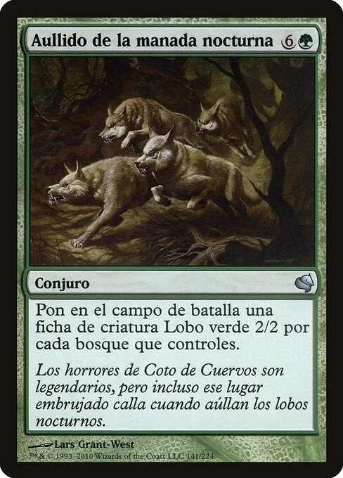 Howl of the Night Pack, carta Magic di tipo Sorcery illustrata da Lars Grant-West