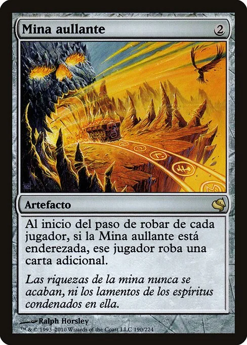 Howling Mine, carta Magic di tipo Artifact illustrata da Ralph Horsley