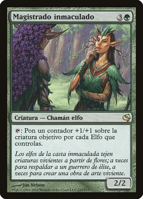 Immaculate Magistrate, carta Magic di tipo Creature — Elf Shaman illustrata da Jim Nelson