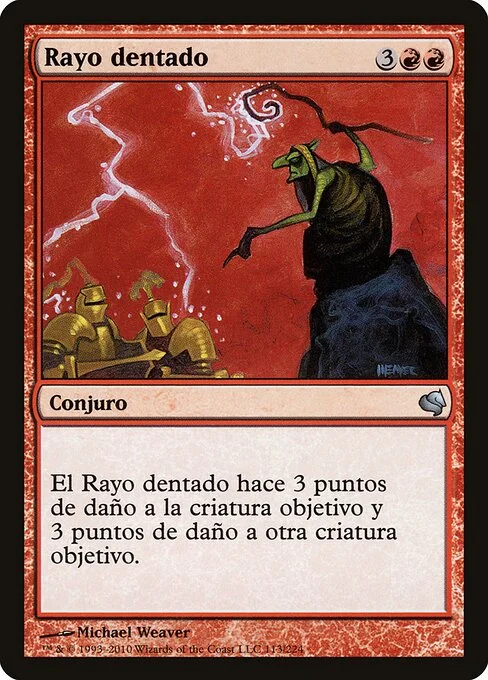 Jagged Lightning, carta Magic di tipo Sorcery illustrata da Michael Weaver