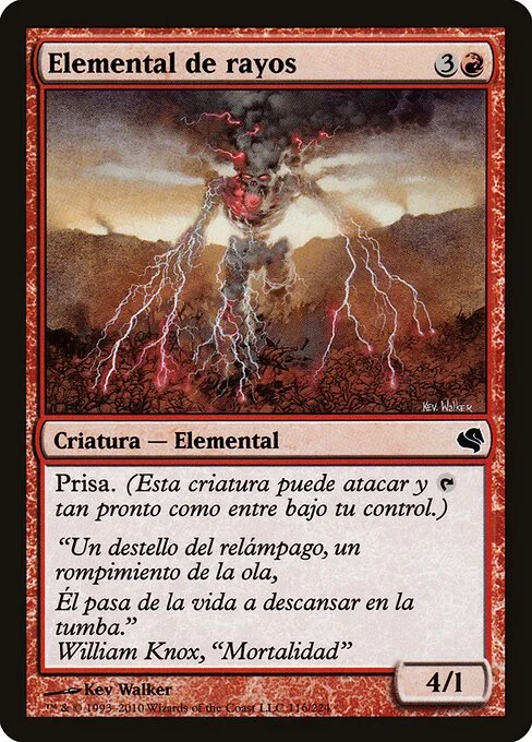 Lightning Elemental, carta Magic di tipo Creature — Elemental illustrata da Kev Walker