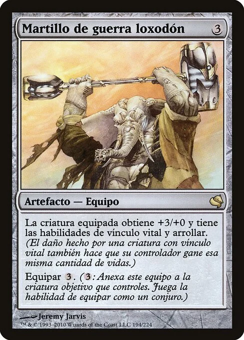 Loxodon Warhammer, carta Magic di tipo Artifact — Equipment illustrata da Jeremy Jarvis