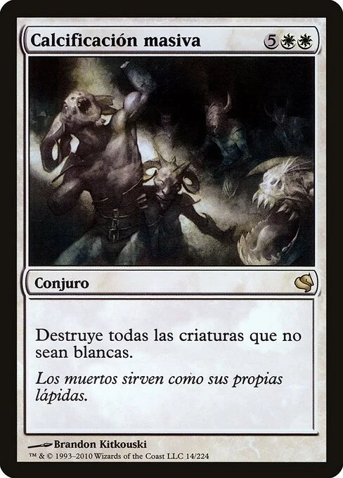 Mass Calcify, carta Magic di tipo Sorcery illustrata da Brandon Kitkouski