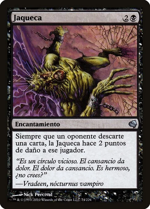 Megrim, carta Magic di tipo Enchantment illustrata da Nick Percival