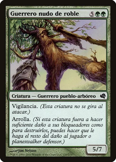 Oakgnarl Warrior, carta Magic di tipo Creature — Treefolk Warrior illustrata da Jim Nelson