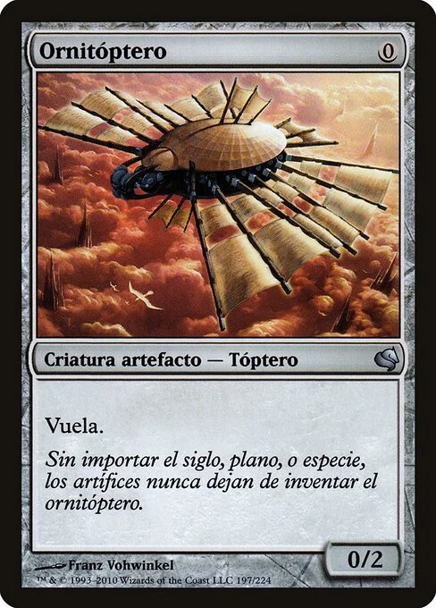 Ornithopter, carta Magic di tipo Artifact Creature — Thopter illustrata da Franz Vohwinkel