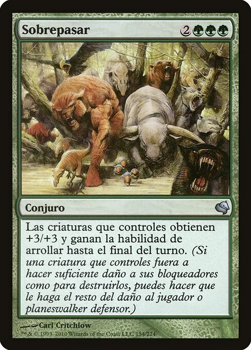 Overrun, carta Magic di tipo Sorcery illustrata da Carl Critchlow
