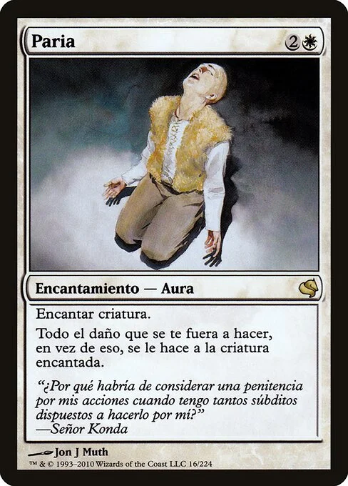 Pariah, carta Magic di tipo Enchantment — Aura illustrata da Jon J Muth