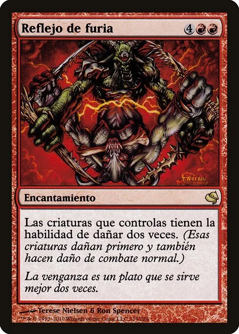 Rage Reflection, carta Magic di tipo Enchantment illustrata da Terese Nielsen & Ron Spencer