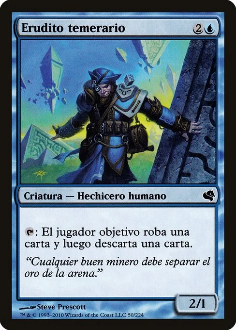 Reckless Scholar, carta Magic di tipo Creature — Human Wizard illustrata da Steve Prescott