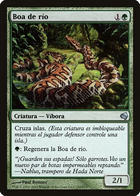River Boa, carta Magic di tipo Creature — Snake illustrata da Paul Bonner