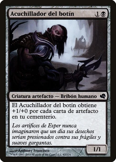 Salvage Slasher, carta Magic di tipo Artifact Creature — Human Rogue illustrata da Anthony Francisco