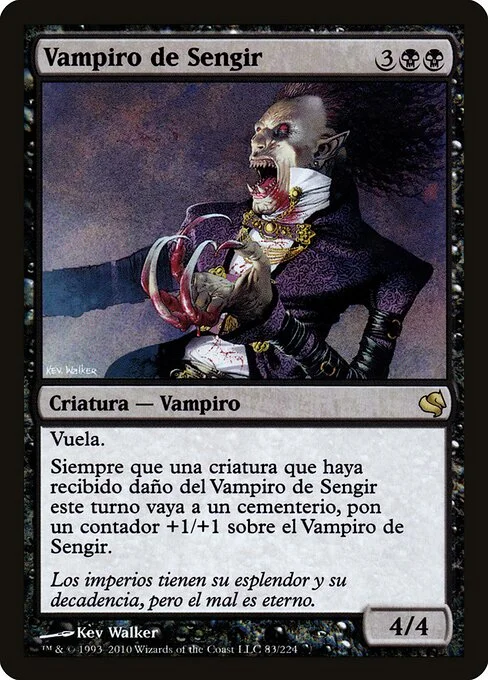 Sengir Vampire, carta Magic di tipo Creature — Vampire illustrata da Kev Walker