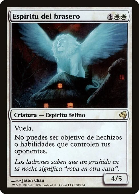 Spirit of the Hearth, carta Magic di tipo Creature — Cat Spirit illustrata da Jason Chan