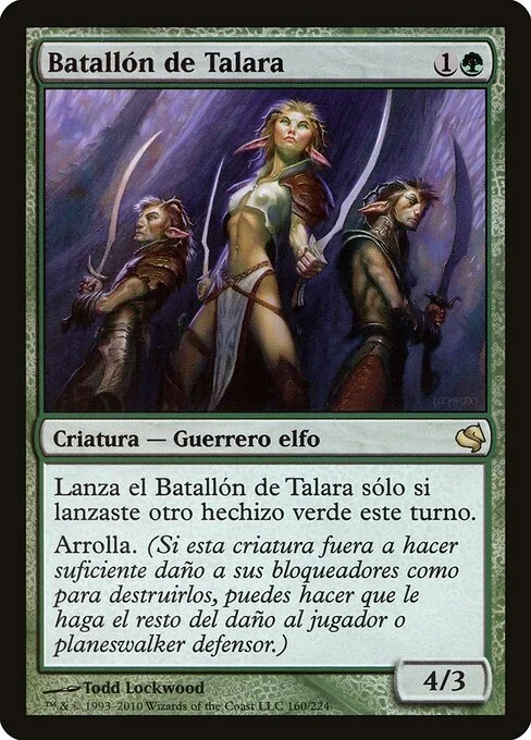 Talara's Battalion, carta Magic di tipo Creature — Elf Warrior illustrata da Todd Lockwood