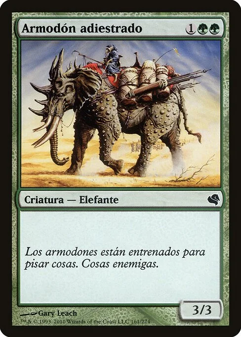 Trained Armodon, carta Magic di tipo Creature — Elephant illustrata da Gary Leach