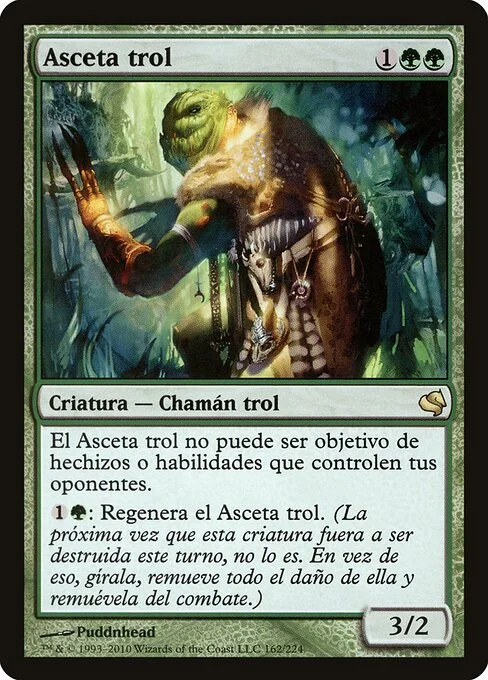 Troll Ascetic, carta Magic di tipo Creature — Troll Shaman illustrata da Puddnhead
