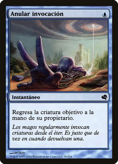 Unsummon, carta Magic di tipo Instant illustrata da Izzy