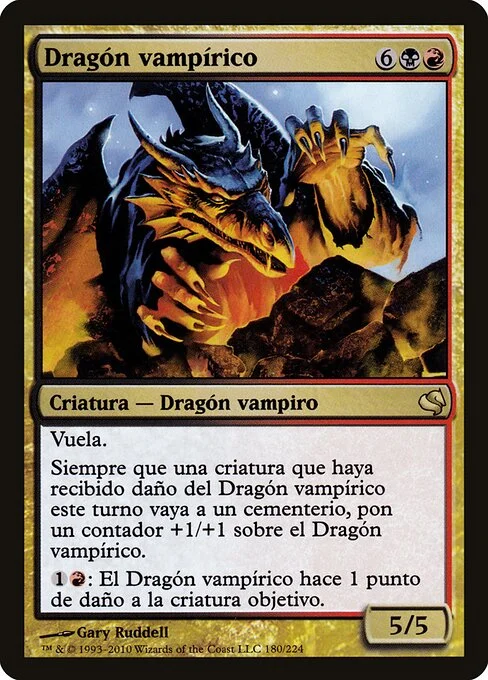 Vampiric Dragon, carta Magic di tipo Creature — Vampire Dragon illustrata da Gary Ruddell