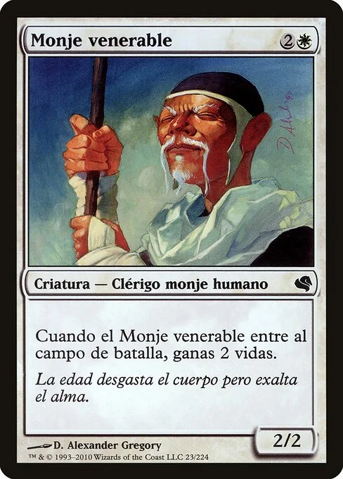 Venerable Monk, carta Magic di tipo Creature — Human Monk Cleric illustrata da D. Alexander Gregory