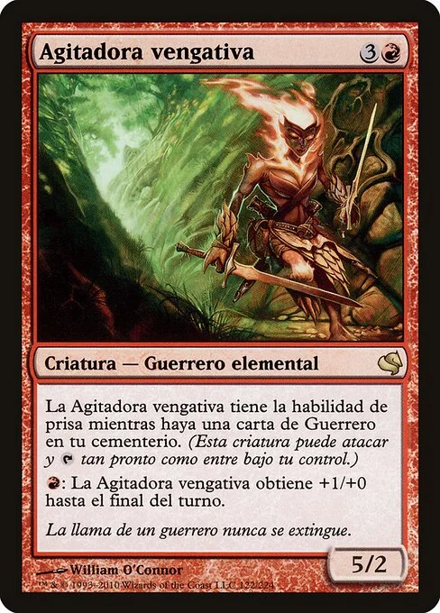 Vengeful Firebrand, carta Magic di tipo Creature — Elemental Warrior illustrata da William O'Connor