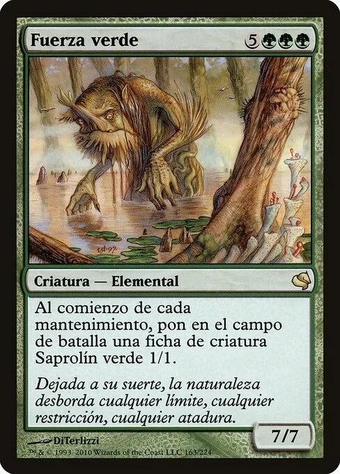 Verdant Force, carta Magic di tipo Creature — Elemental illustrata da DiTerlizzi