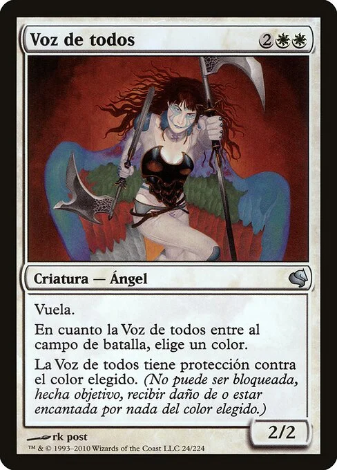 Voice of All, carta Magic di tipo Creature — Angel illustrata da rk post