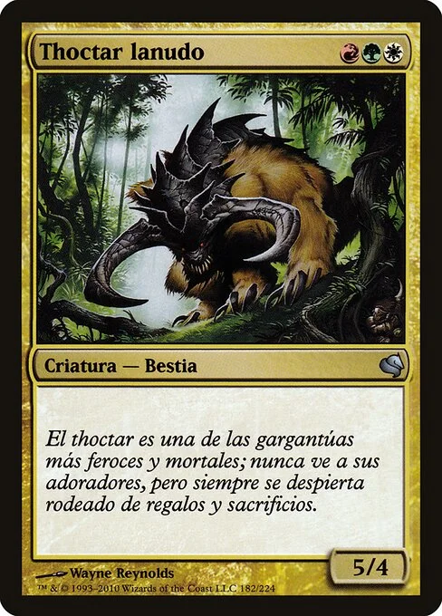 Woolly Thoctar, carta Magic di tipo Creature — Beast illustrata da Wayne Reynolds