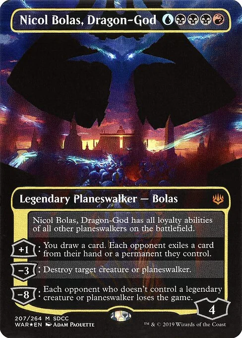Nicol Bolas, Dragon-God, carta Magic di tipo Legendary Planeswalker — Bolas illustrata da Adam Paquette