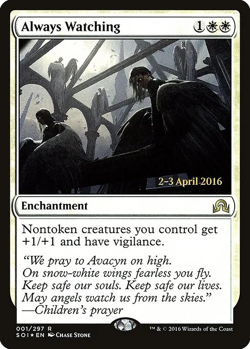 Always Watching, carta Magic di tipo Enchantment illustrata da Chase Stone
