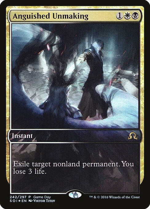 Anguished Unmaking, carta Magic di tipo Instant illustrata da Viktor Titov