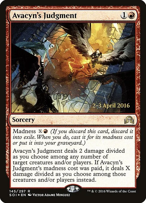 Avacyn's Judgment, carta Magic di tipo Sorcery illustrata da Victor Adame Minguez