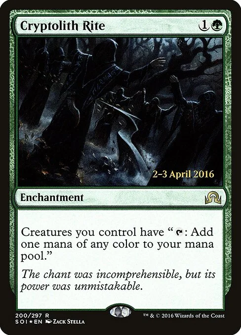 Cryptolith Rite, carta Magic di tipo Enchantment illustrata da Zack Stella