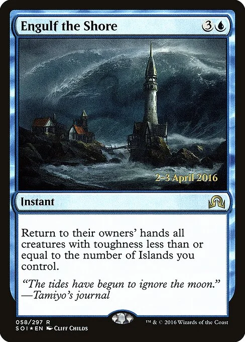 Engulf the Shore, carta Magic di tipo Instant illustrata da Cliff Childs