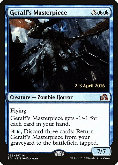 Geralf's Masterpiece, carta Magic di tipo Creature — Zombie Horror illustrata da Daarken