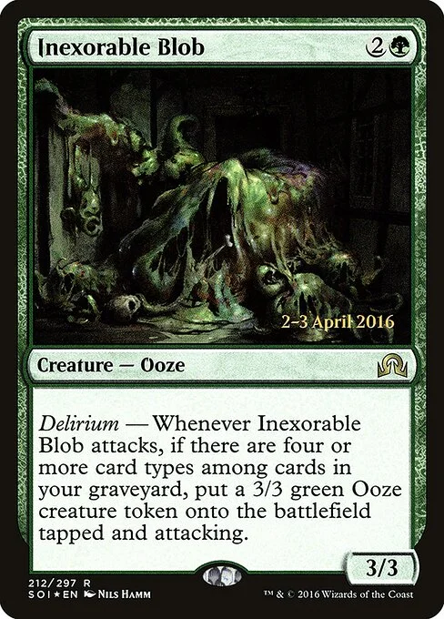 Inexorable Blob, carta Magic di tipo Creature — Ooze illustrata da Nils Hamm