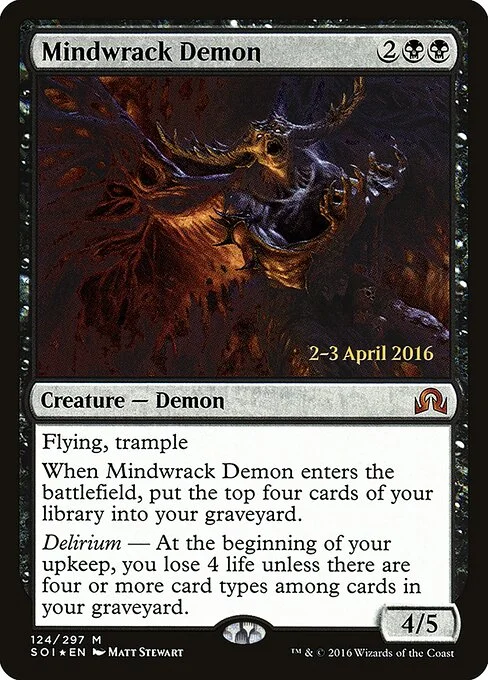 Mindwrack Demon, carta Magic di tipo Creature — Demon illustrata da Matt Stewart