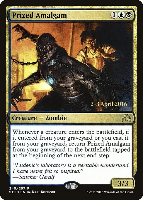 Prized Amalgam, carta Magic di tipo Creature — Zombie illustrata da Karl Kopinski