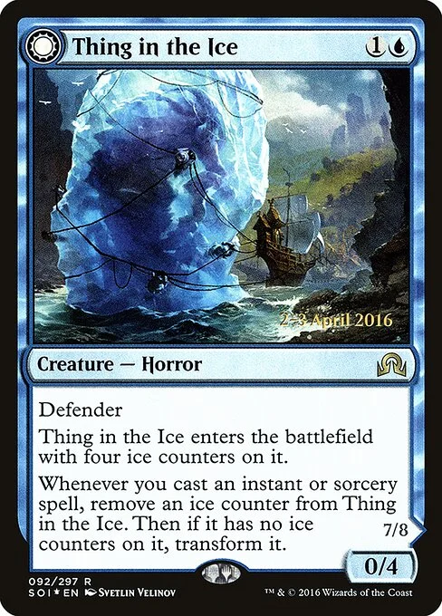 Thing in the Ice // Awoken Horror, carta Magic di tipo Creature — Horror // Creature — Kraken Horror illustrata da Svetlin Velinov